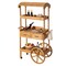 Large Wooden Display Rolling Table With Drawers And Wheels 3 Tier With